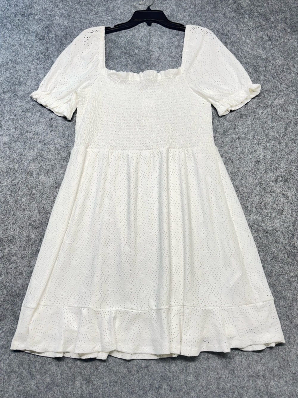 Michael Kors Cream Eyelet Midi Dress